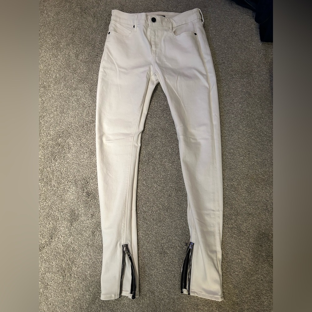 RtA white Skinny Jeans with Ankle Zipper